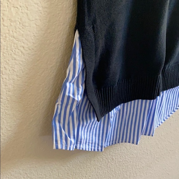 Michael Kors Sleeveless Mock-Neck Striped Sweater - Picture 6 of 6